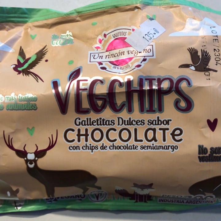 review photo of Un Rincón Vegano Vegchips Galletitas Dulces sabor Chocolate shared by @mariacp on 24 Jun 2020 - review