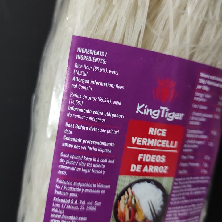 photo of King Tiger Fideos de arroz shared by @quetecoso on  29 Nov 2022 - review