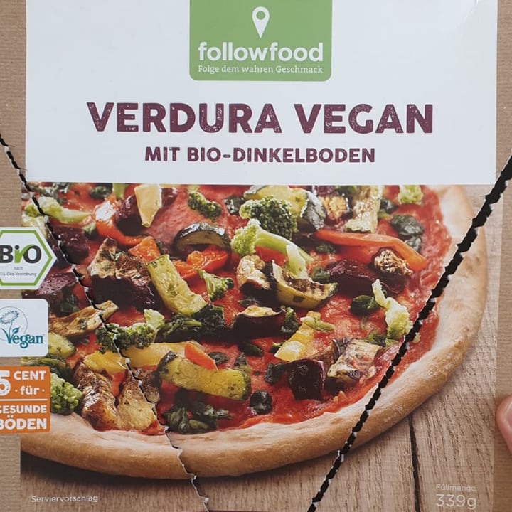 photo of Followfood Verdura Vegan Pizza shared by @noemilaure on  20 Sep 2020 - review