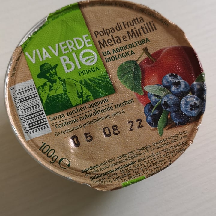review photo of Via Verde Bio Polpa di frutta Mela e Mirtilli shared by @catcat88 on 14 Mar 2022 - review