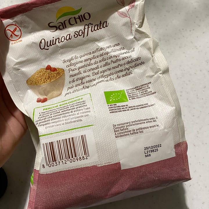 photo of Sarchio Quinoa Soffiata shared by @giuliamazzoni on  07 Feb 2022 - review