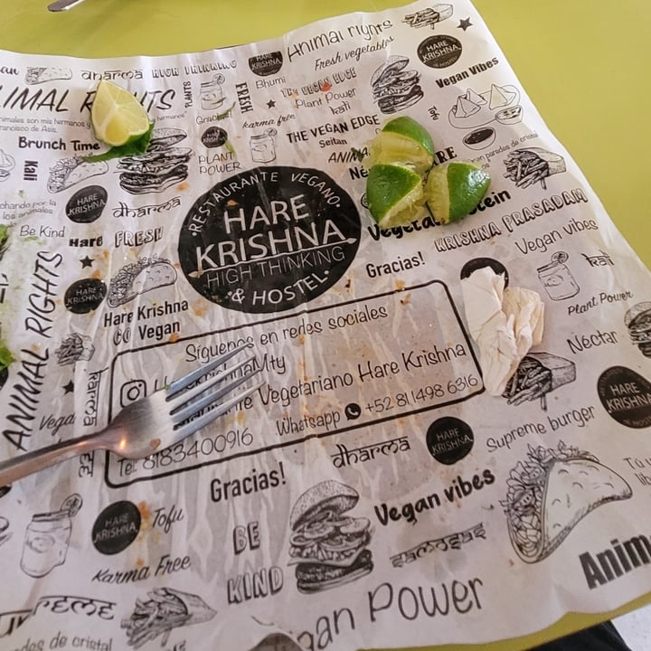 photo of Buffete Hare Krishna Tacos De No Chicharron shared by @vicjuice on  20 Jul 2022 - review
