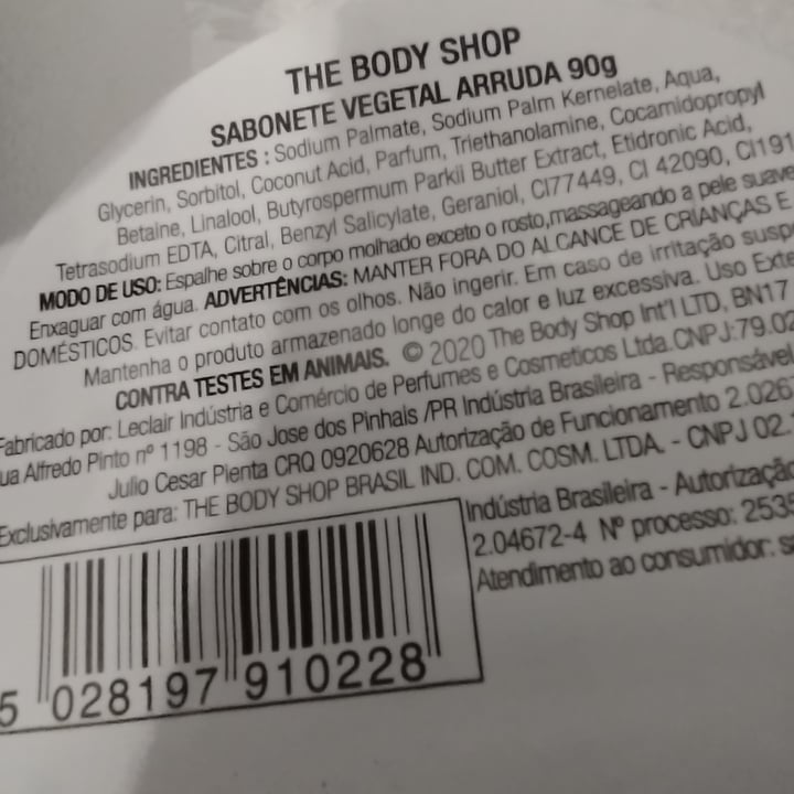 review photo of The Body Shop Sabonete de Arruda shared by @ssammarco on 20 Jun 2022 - review