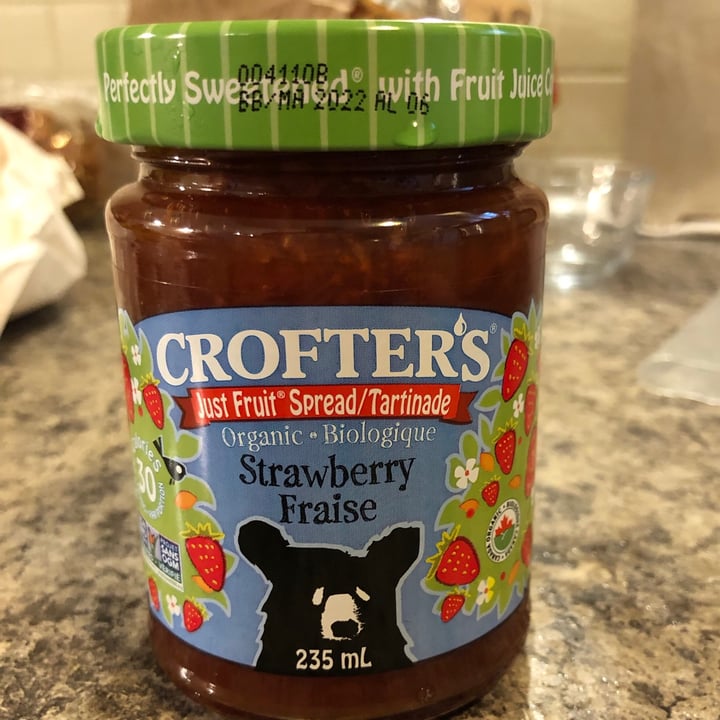 photo of Crofter’s Just Fruit Spread Organic Strawberry shared by @helloitsme on  30 Jun 2021 - review