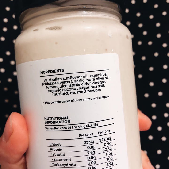 photo of Naked Byron Foods Vegan Mayonnaise - Aioli shared by @sazzie on  24 Mar 2019 - review