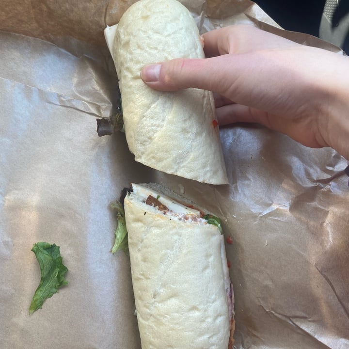 photo of The Herbivorous Butcher Italian cold cut sandwich shared by @veganabbysway on  06 May 2022 - review