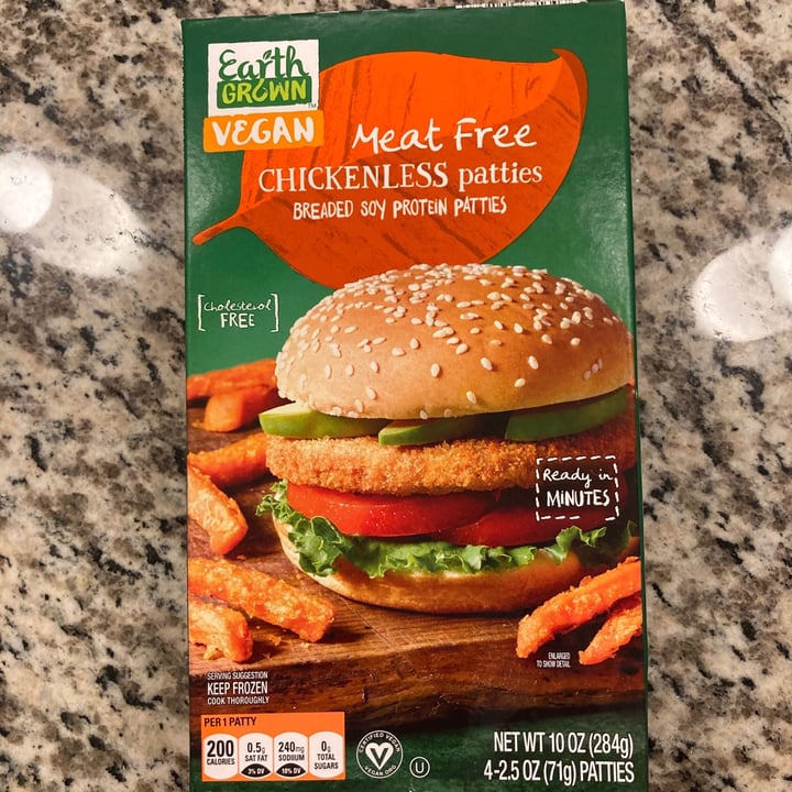 photo of Earth Grown Meat Free Chickenless Patties shared by @andruvegan on  30 Jun 2020 - review