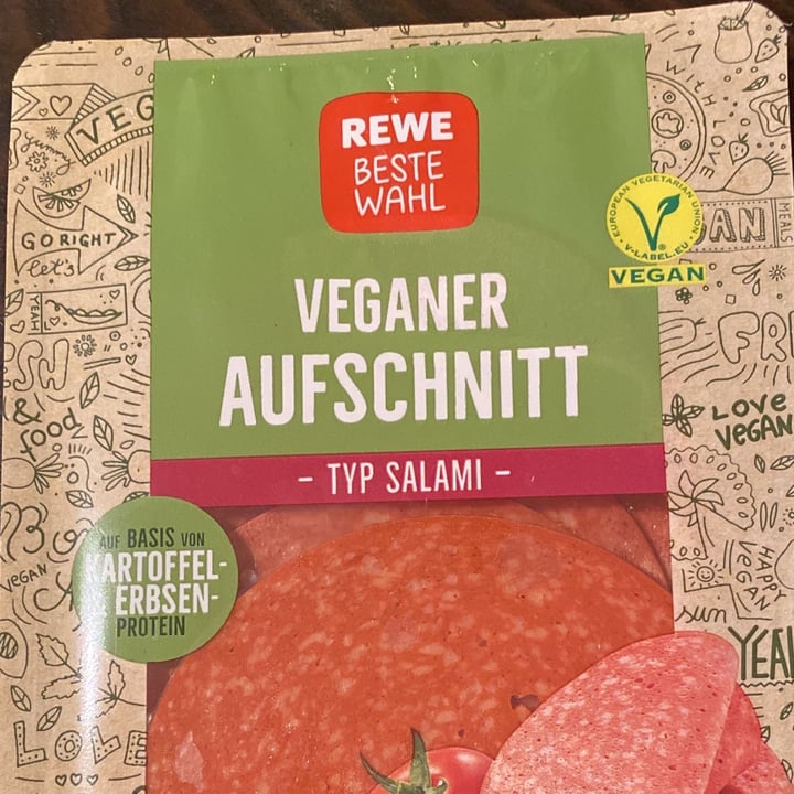 photo of REWE Beste Wahl Veganer Aufschnitt - Typ Salami shared by @xi on  05 Oct 2021 - review