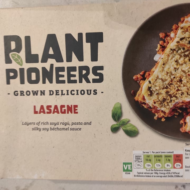 photo of Plant Pioneers Lasagne shared by @tuscanvegan on  01 Dec 2021 - review