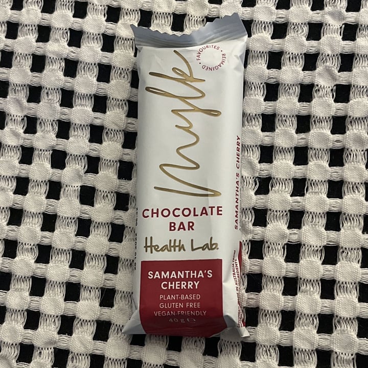photo of Health Lab Mylk Chocolate Bars: Samantha's Cherry shared by @veganadam on  27 May 2022 - review