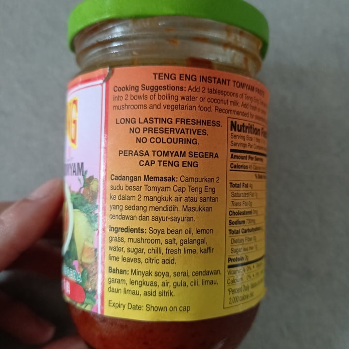 photo of Teng Eng Vegeterian Tom Yam paste shared by @skootykoots on  18 Nov 2021 - review