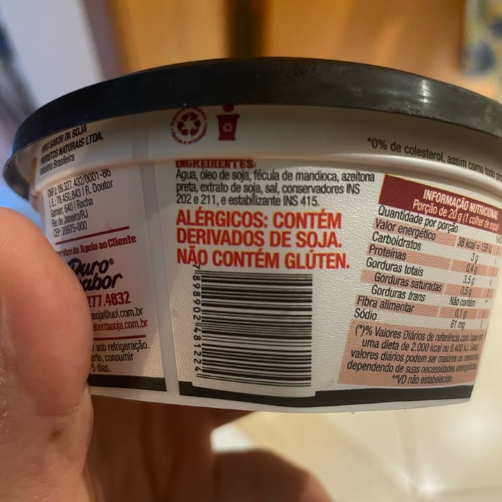 review photo of Puro Sabor Pasta De Soja com Azeitona Preta shared by @alicesviana on 26 Oct 2021 - review