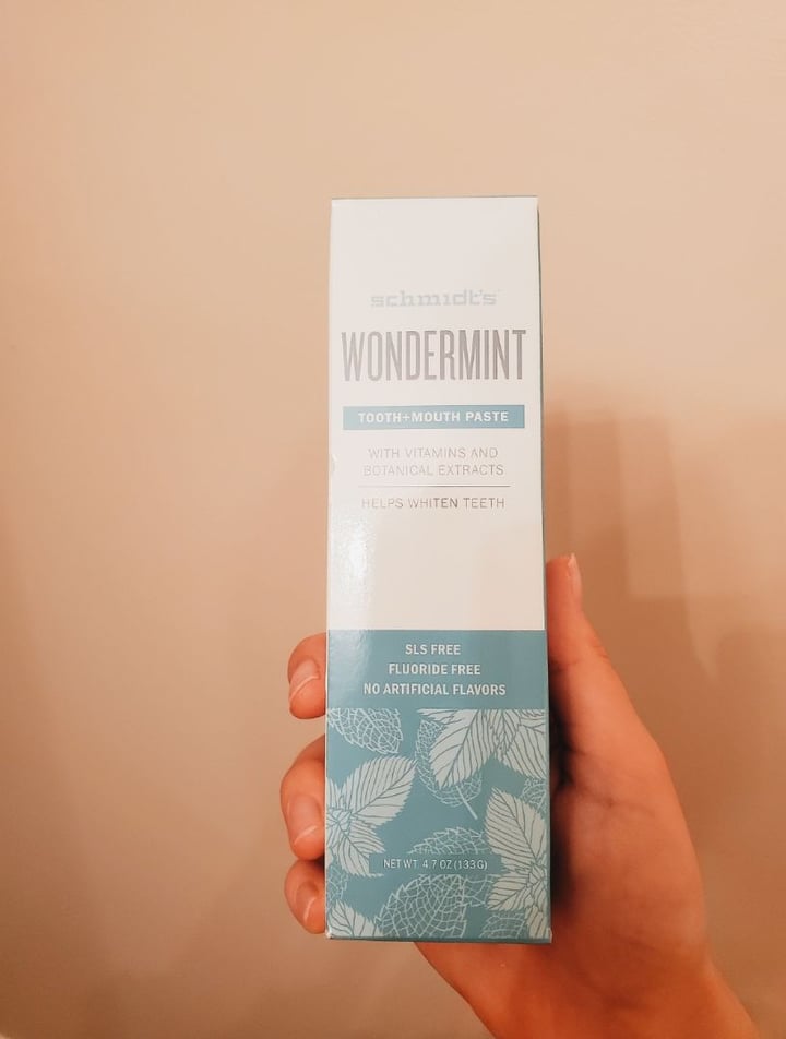 photo of Schmidt's Wondermint Tooth + Mouth Paste shared by @mishanovak on  01 Sep 2019 - review