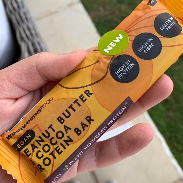 photo of Woolworths Food Peanut Butter & Cocoa Protein Bar shared by @chelsjearey on  29 Jul 2020 - review