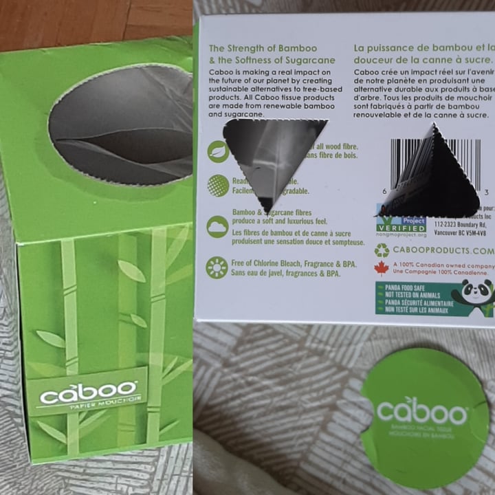 photo of Caboo Paper Products USA Caboo Facial Tissue shared by @veegandeena on  10 Apr 2021 - review