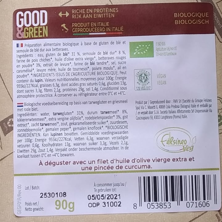 photo of Good & Green Betterave Roug shared by @macca95 on  06 May 2021 - review