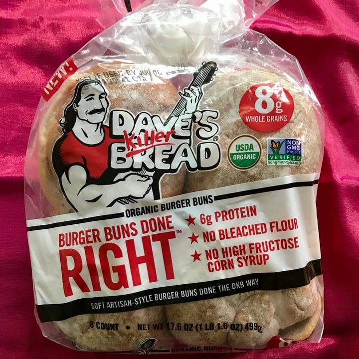 photo of Dave's Killer Bread Organic Burger Buns shared by @kristyahimsa on  28 Jun 2020 - review