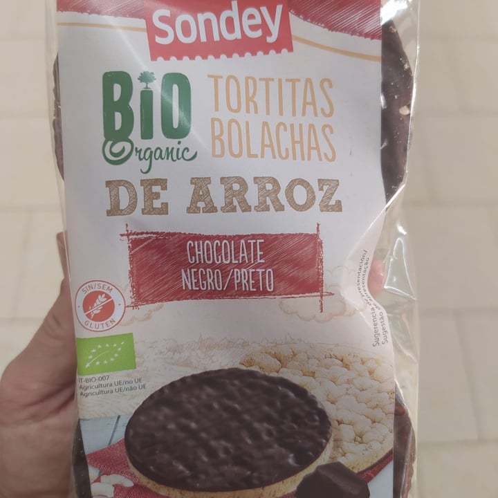 photo of Sondey Tortitas de arroz con chocolate negro shared by @loreh on  25 Aug 2021 - review