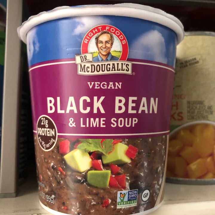 photo of Dr McDougall's  Right Foods Dr. McDougall’s Vegan Black Bean & Lime Soup shared by @veganrunnersocal on  03 Aug 2020 - review