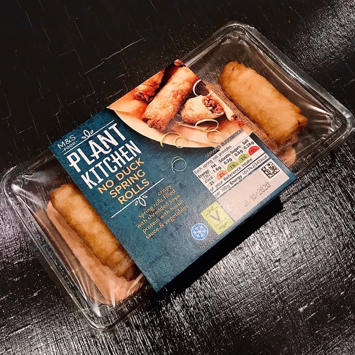 photo of Plant Kitchen (M&S) No Duck Spring Rolls shared by @todd on  29 Oct 2020 - review