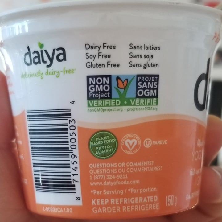 photo of Daiya Peach yogurt alternative shared by @handeela on  21 Jun 2020 - review