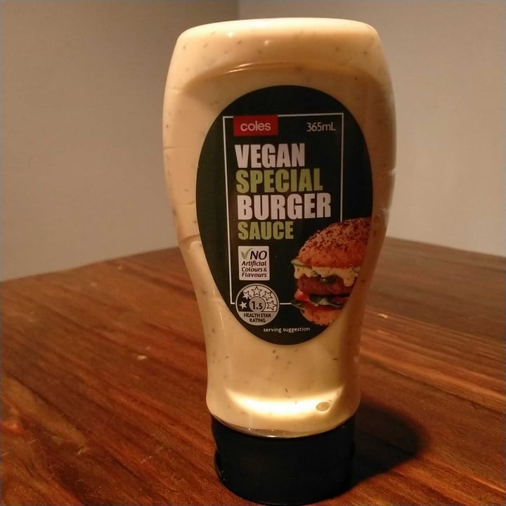 review photo of Coles Vegan Special Burger Sauce shared by @meganvb on 19 Jul 2021 - review