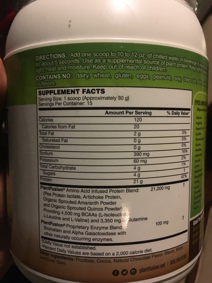 photo of PlantFusion Complete Plant Protein - Chocolate shared by @vishakha on  26 Oct 2019 - review