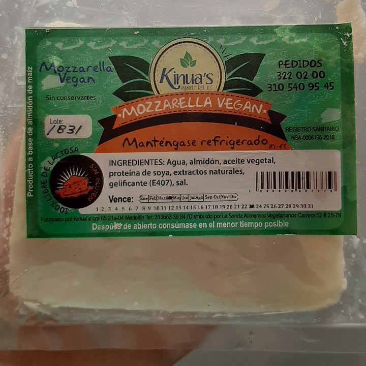 photo of Kinua's Mozzarella Vegan shared by @veggielina on  13 Apr 2021 - review
