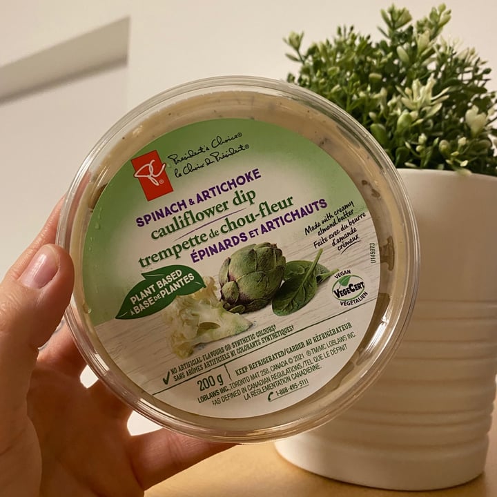 review photo of President's Choice Spinach & Artichoke Cauliflower Dip shared by @kturcotte on 09 Jun 2021 - review