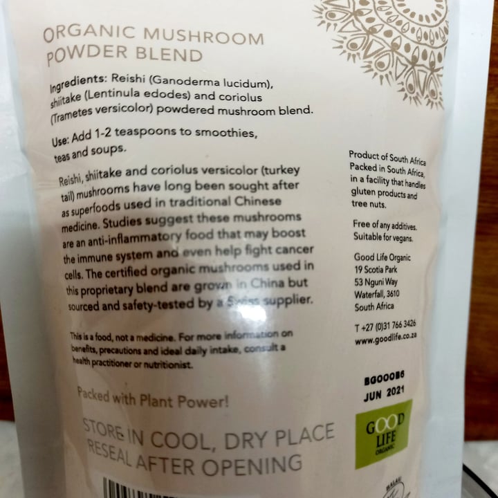review photo of Good Life Organic Mushroom Powder Blend shared by @joybug on 28 Sep 2021 - review