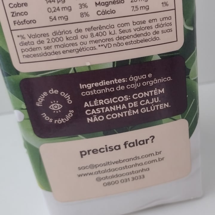 photo of A Tal da Castanha Bebida vegetal shared by @saymorais on  20 Sep 2022 - review