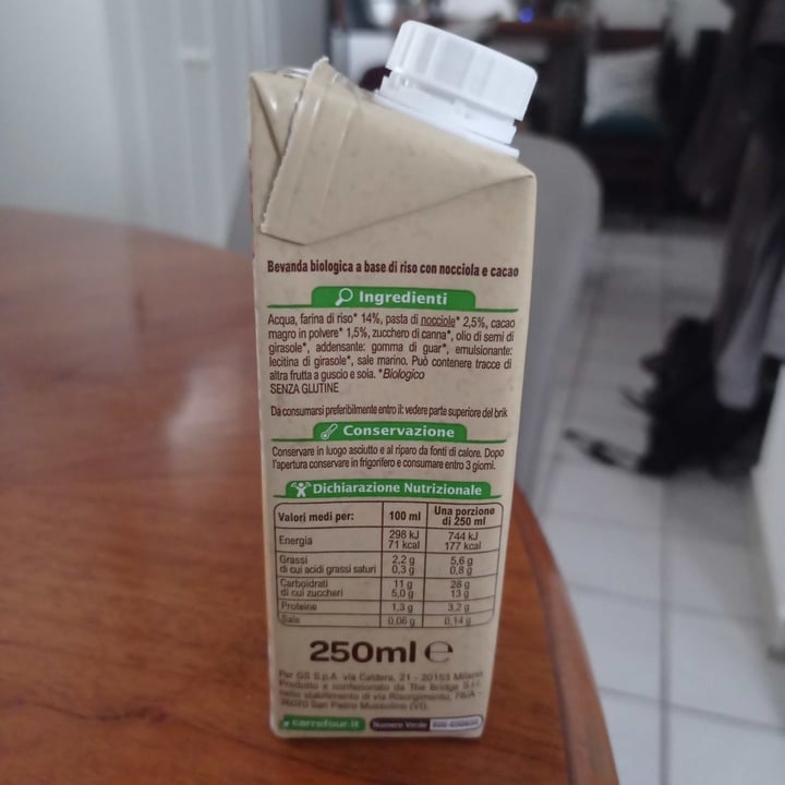 review photo of Carrefour Bio Drink riso nocciola e cacao shared by @elenaaio on 09 Sep 2022 - review