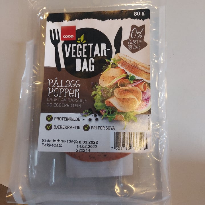 review photo of Vegetardag Coop Pålegg pepper shared by @frafari on 10 Mar 2022 - review