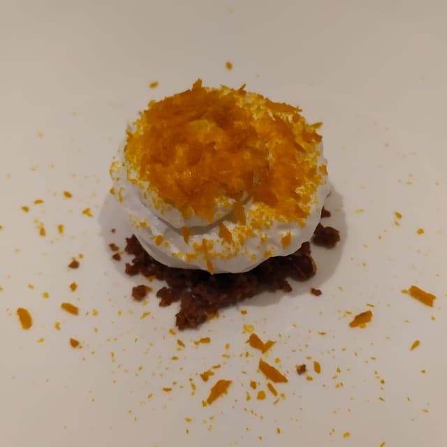 Photo of the dish “Spuma Al Cocco Con Crumble Croccante”