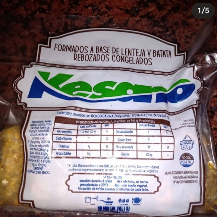 review photo of Kesano Medallones De Legumbres y Vegetales shared by @iarita on 22 Sep 2021 - review