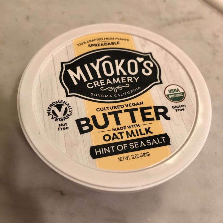 photo of Miyoko's Creamery Cultured Vegan Butter Made With Oat Milk Hint of Sea Salt shared by @evolotus on  11 Nov 2020 - review