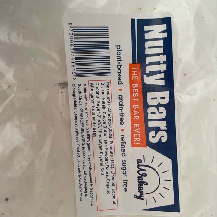 photo of Aurakery Nutty Bars shared by @marynabodenham on  21 Aug 2021 - review