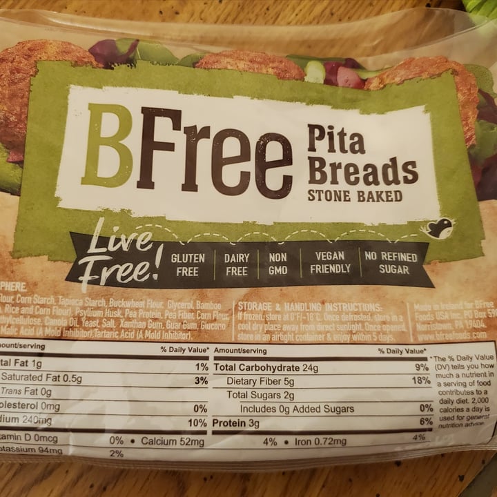 photo of BFree Pita Breads Stone Baked shared by @sugarfiend on  03 May 2020 - review