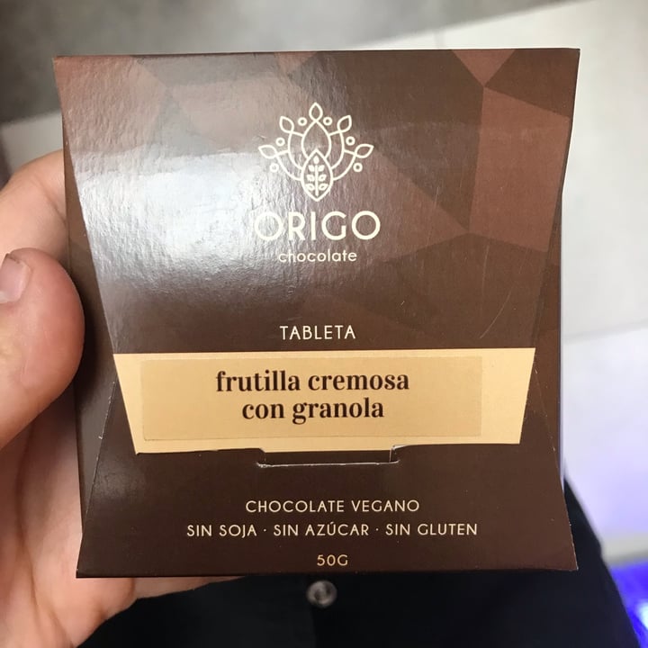 photo of Origo Chocolate Frutilla Cremosa Con Granola Activada shared by @candelariex on  29 Apr 2022 - review
