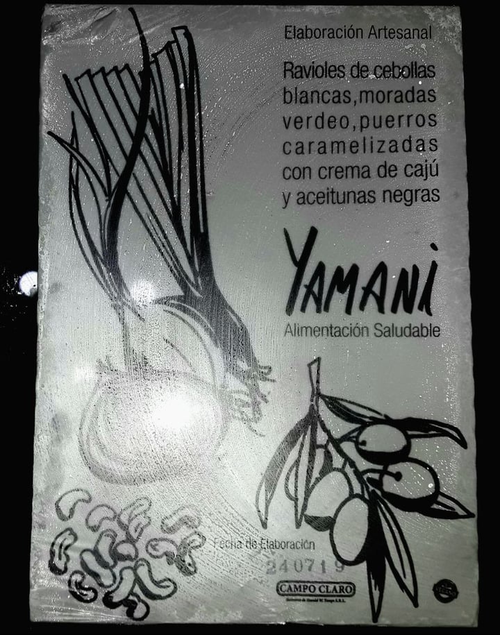photo of Yamani Alimentos Ravioles de Cebollas Blancas, Moradas, Verdeo, Puerros, Caramelizadas con Crema de Cajú y Aceitunas Negras shared by @amaranta1963 on  19 Aug 2019 - review