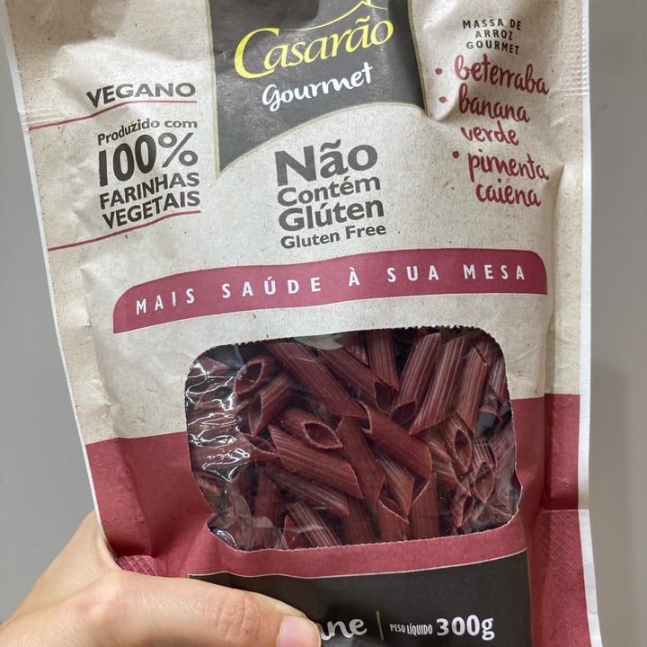 review photo of Casarão Gourmet MACARRÃO PENNE DE BETERRABA, BANANA VERDE E PIMENTA CAIENA shared by @meditarnaescola on 15 Oct 2022 - review