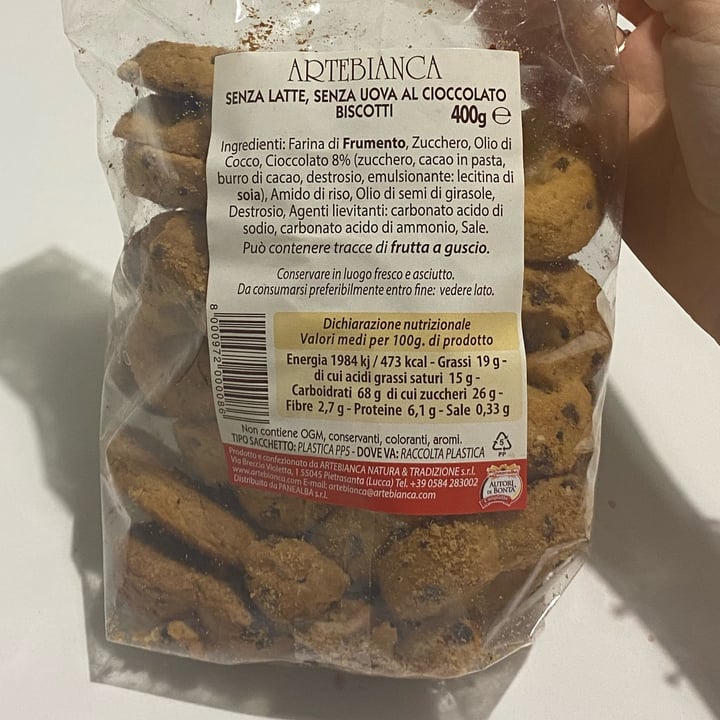 photo of Artebianca Biscotti con Gocce di Cioccolato shared by @francescabutera on  13 Jul 2022 - review