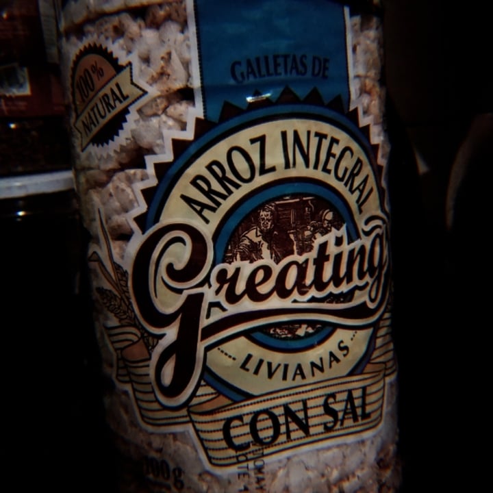 photo of Greating Galletas de arroz integral livianas con sal shared by @veganoportuncrisis on  06 May 2020 - review