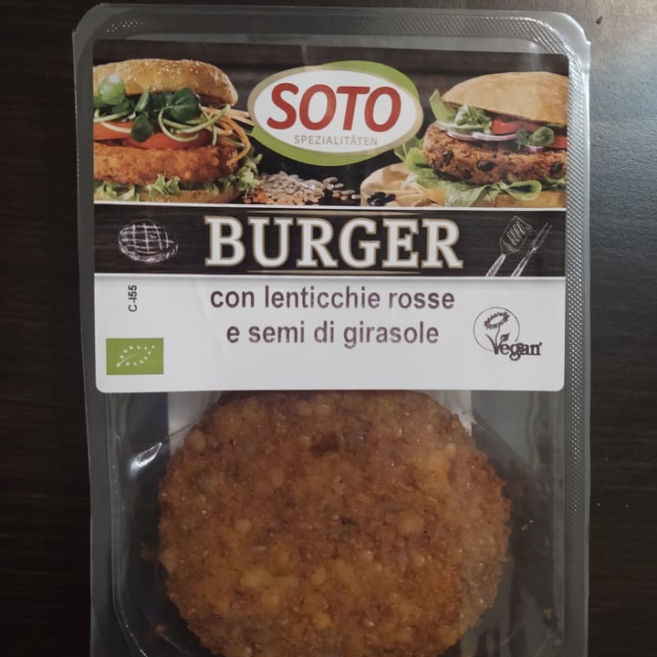 photo of Soto Burger con lenticchie rosse e semi di girasole shared by @leniv on  14 Oct 2021 - review