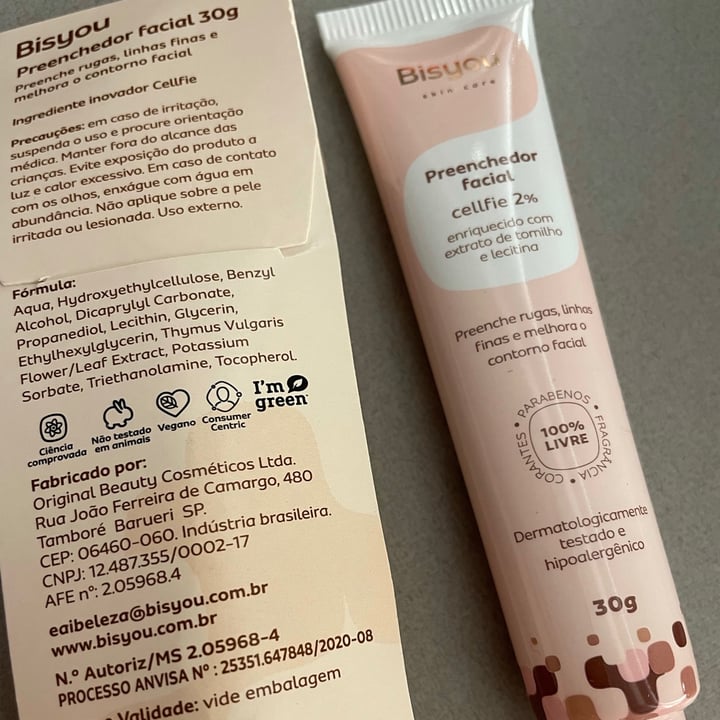 photo of Bisyou Preenchedor Facial shared by @feitodeplantas on  12 Sep 2021 - review