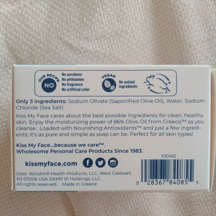 photo of Kiss My Face Olive Oil Soap - 3 Bars shared by @veganmolly on  21 Sep 2021 - review