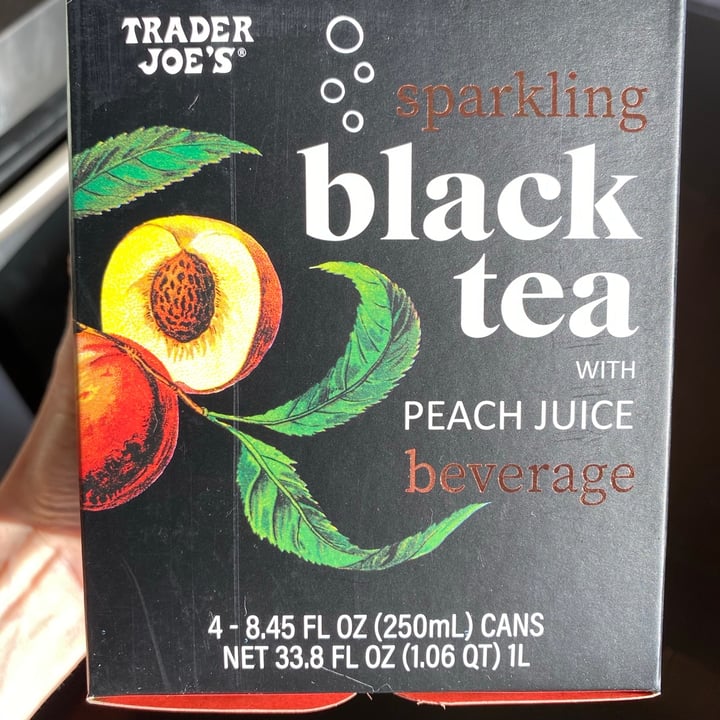 photo of Trader Joe's Sparkling Black Tea With Peach juice shared by @beckyyy on  23 Aug 2020 - review