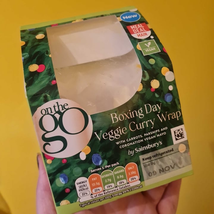 photo of Sainsbury's Boxing Day Veggie Curry Wrap shared by @lopsey on  07 Nov 2022 - review