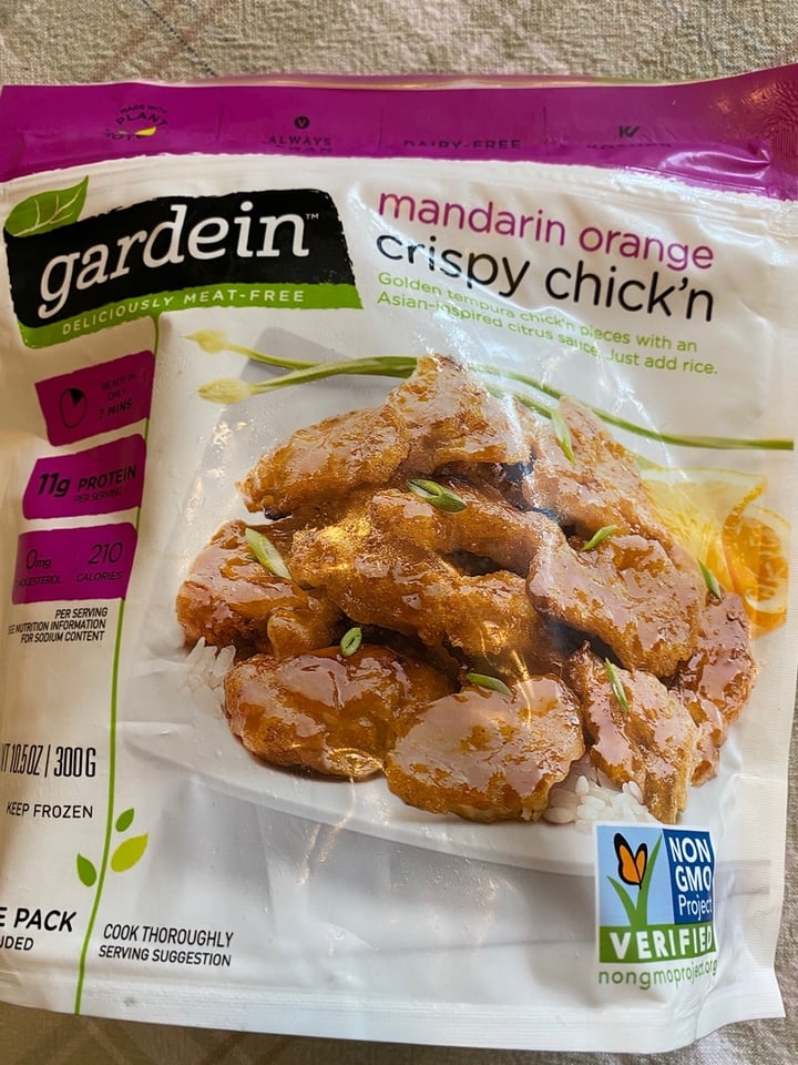 photo of Gardein Mandarin Orange Crispy Chick’n shared by @veganevansgrandma on  19 Apr 2020 - review