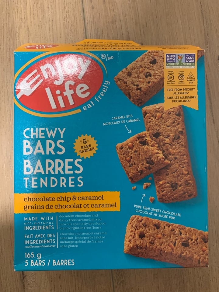 photo of Enjoy Life Chewy Bars Chocolate Chip and Caramel shared by @kready on  23 Nov 2019 - review